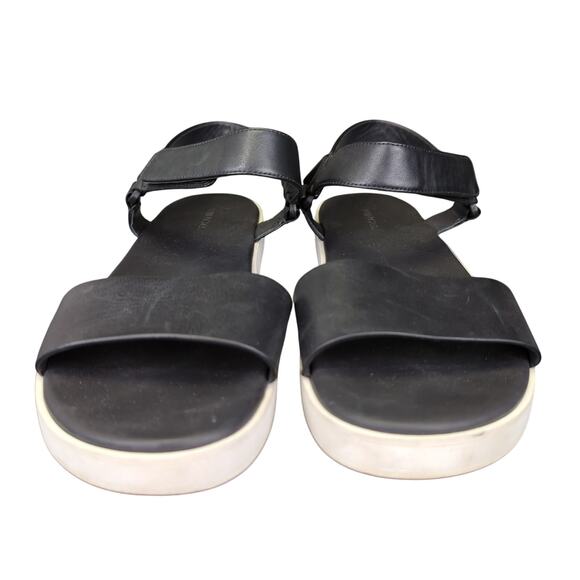 Vince Blyton Black Leather Walking Sandals Women's Size 10 Open Toe Gorpcore - Picture 3 of 8